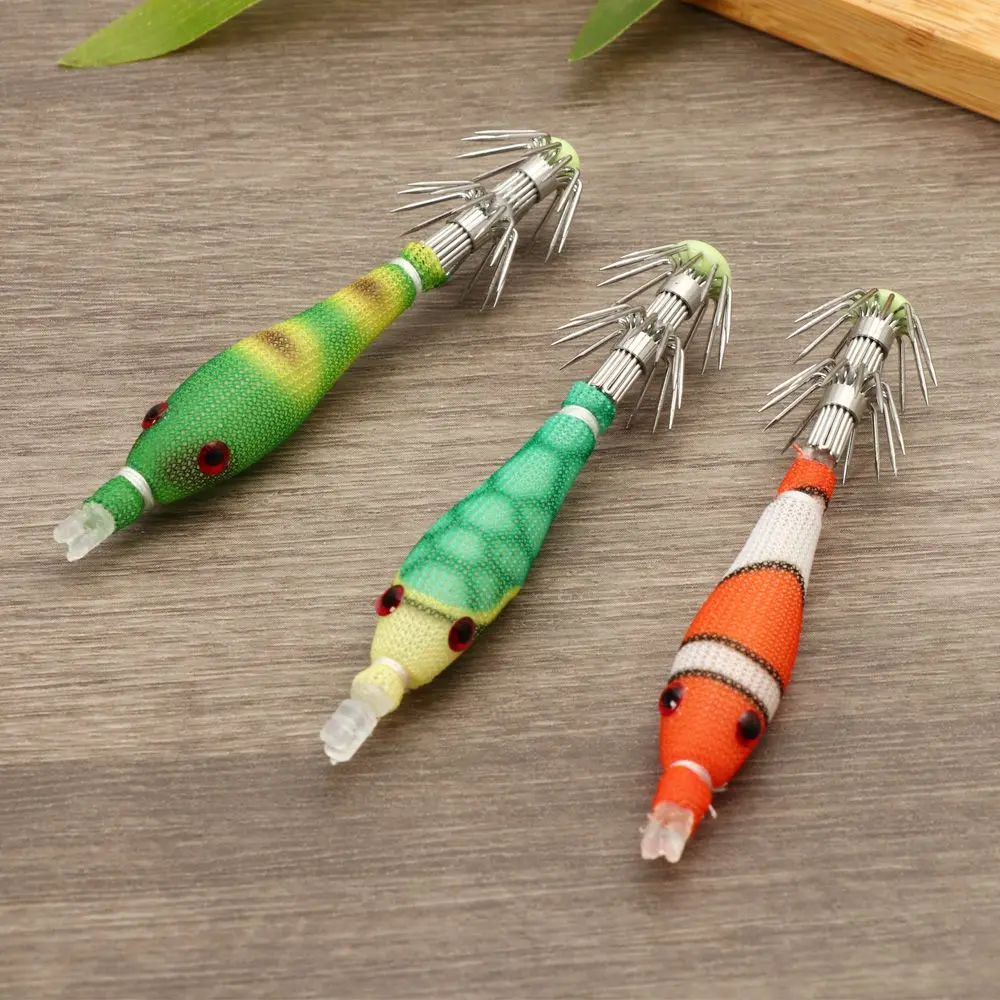 5Pcs/Pack 3.3g 60mm Soft Squid Hooks Lure Jig Micro Floating Fishhooks Artificial Squid Baits Fishing Accessories