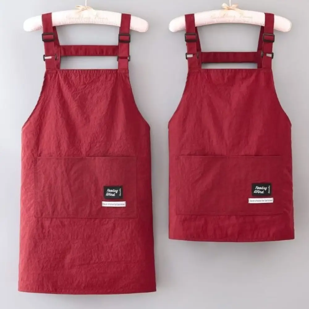 2 Sizes Breathable Cooking Aprons Professional Barber Apron Waterproof Large Pocket Working Clothes Hair Salon Tool