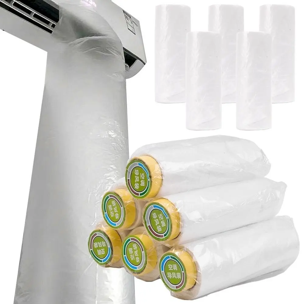 1Set 8/10/12/16m Plastic Extended Flexible Blowing Pipe Bag Air Conditioner Air Guide Bag Wind Duct Air Conditioner Blowing Bag