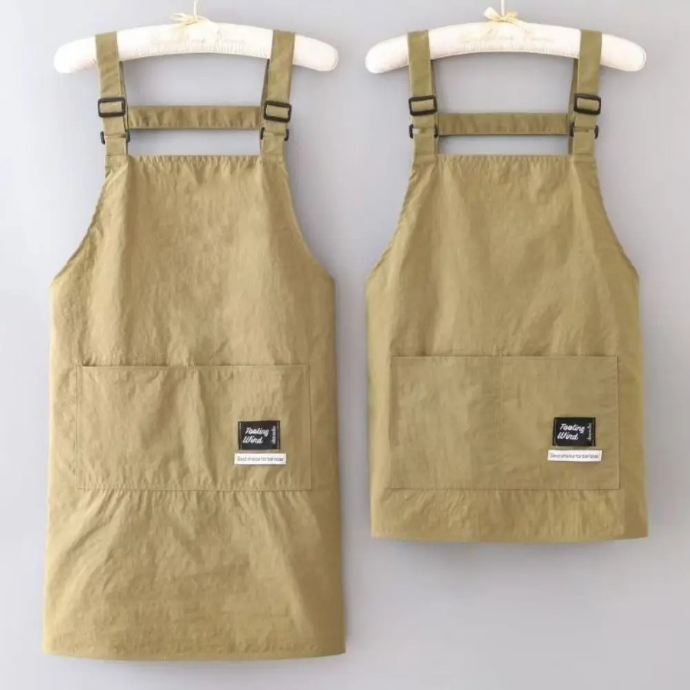 2 Sizes Breathable Cooking Aprons Professional Barber Apron Waterproof Large Pocket Working Clothes Hair Salon Tool