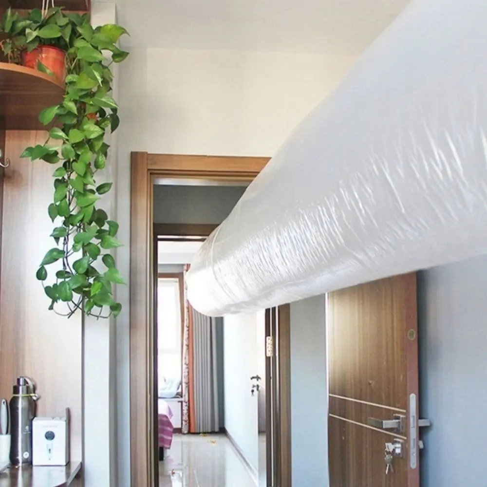1Set 8/10/12/16m Plastic Extended Flexible Blowing Pipe Bag Air Conditioner Air Guide Bag Wind Duct Air Conditioner Blowing Bag