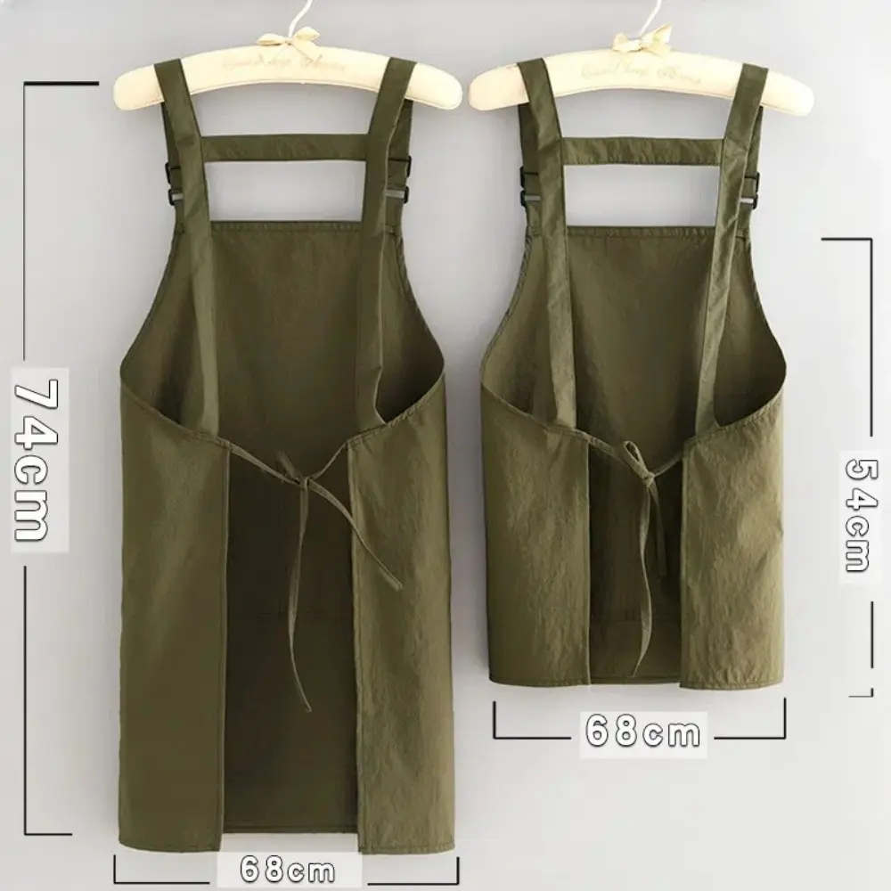 2 Sizes Breathable Cooking Aprons Professional Barber Apron Waterproof Large Pocket Working Clothes Hair Salon Tool