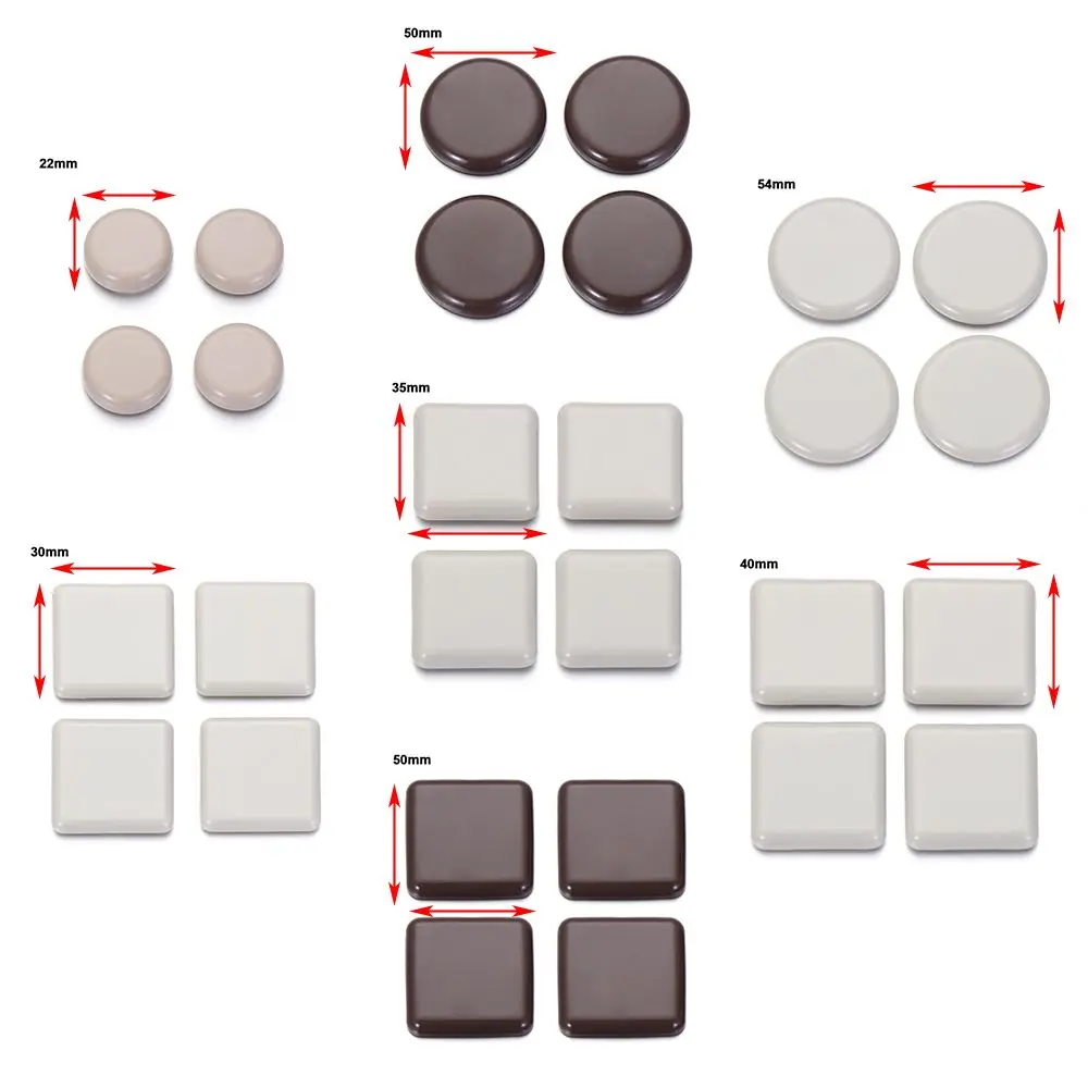 4pcs Floor Protector Mat Noise Reduce Furniture Sliders Anti Scratch Heavy Duty Furniture Thickened Moving Pad