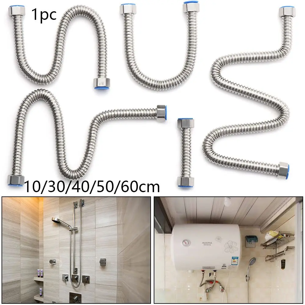 G1/2" Stainless Steel Plumbing Pipe Hose Tube Corrugated Supply Hose Water Heater Connector