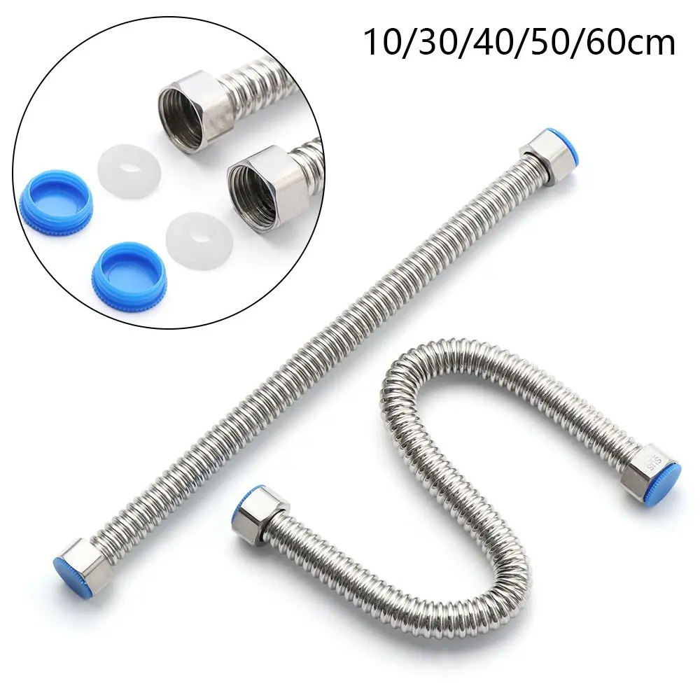 G1/2" Stainless Steel Plumbing Pipe Hose Tube Corrugated Supply Hose Water Heater Connector