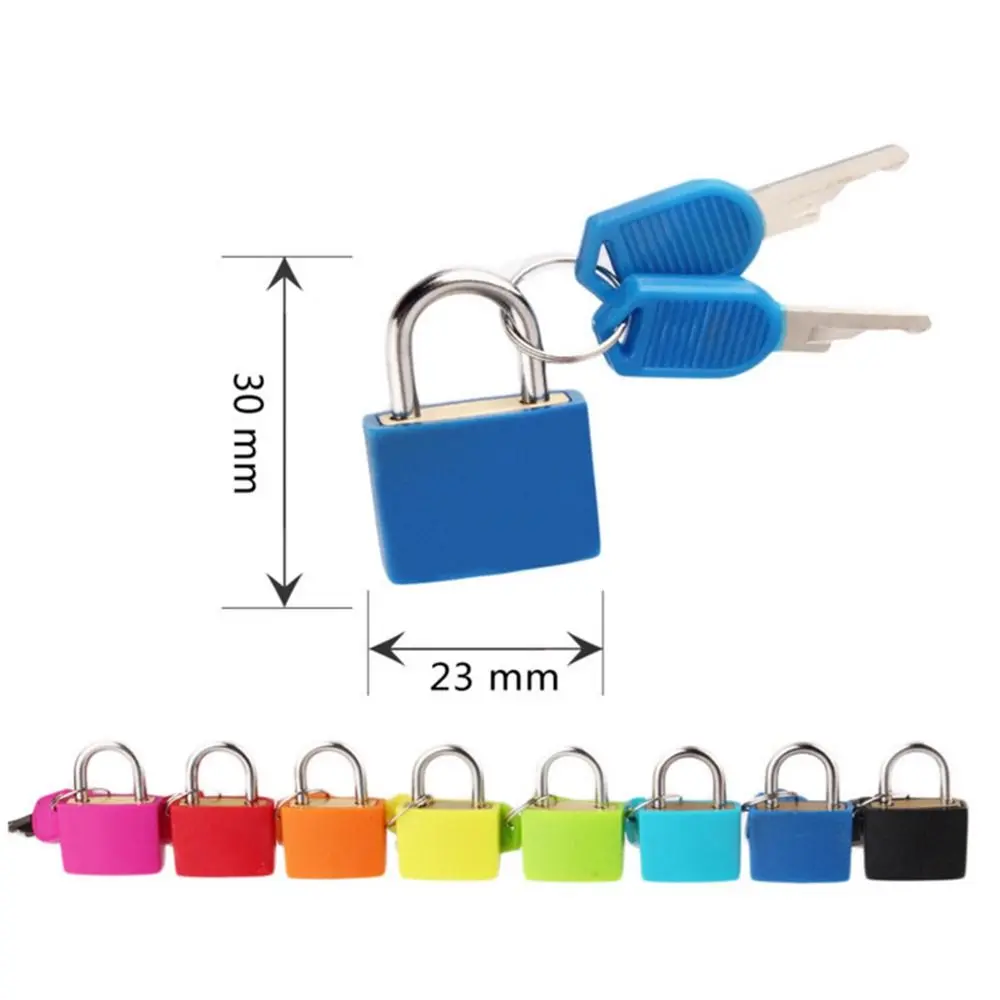 23mm Anti-Theft Security Padlocks with 2 Keys Luggage Small Mini Strong Steel Padlock Travel Suitcase Diary Lock