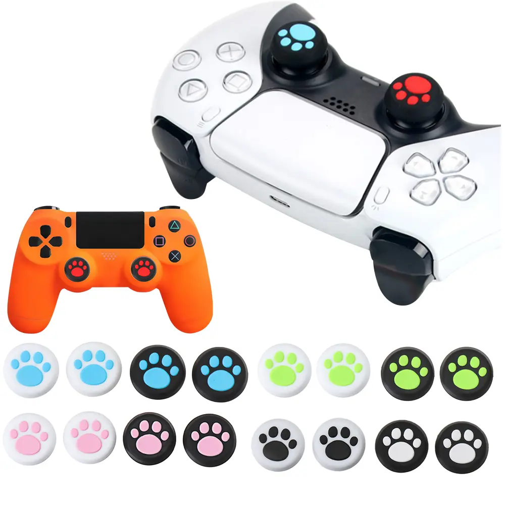 4pcs Protector Cover For Sony PlayStation 5 PS4 3 Slim Pro Controller Caps Silicone Analog Thumb Sticks Grips for XBox One X S