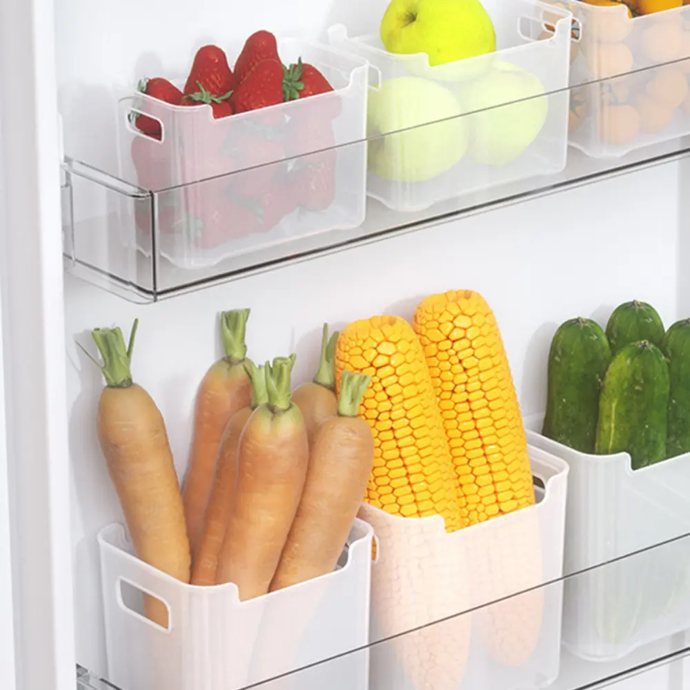 Thicken Stackable Space-saving Food Storage Box Refrigerator Storage Box Large Capacity Multifunctional Fridge Organizer Rack