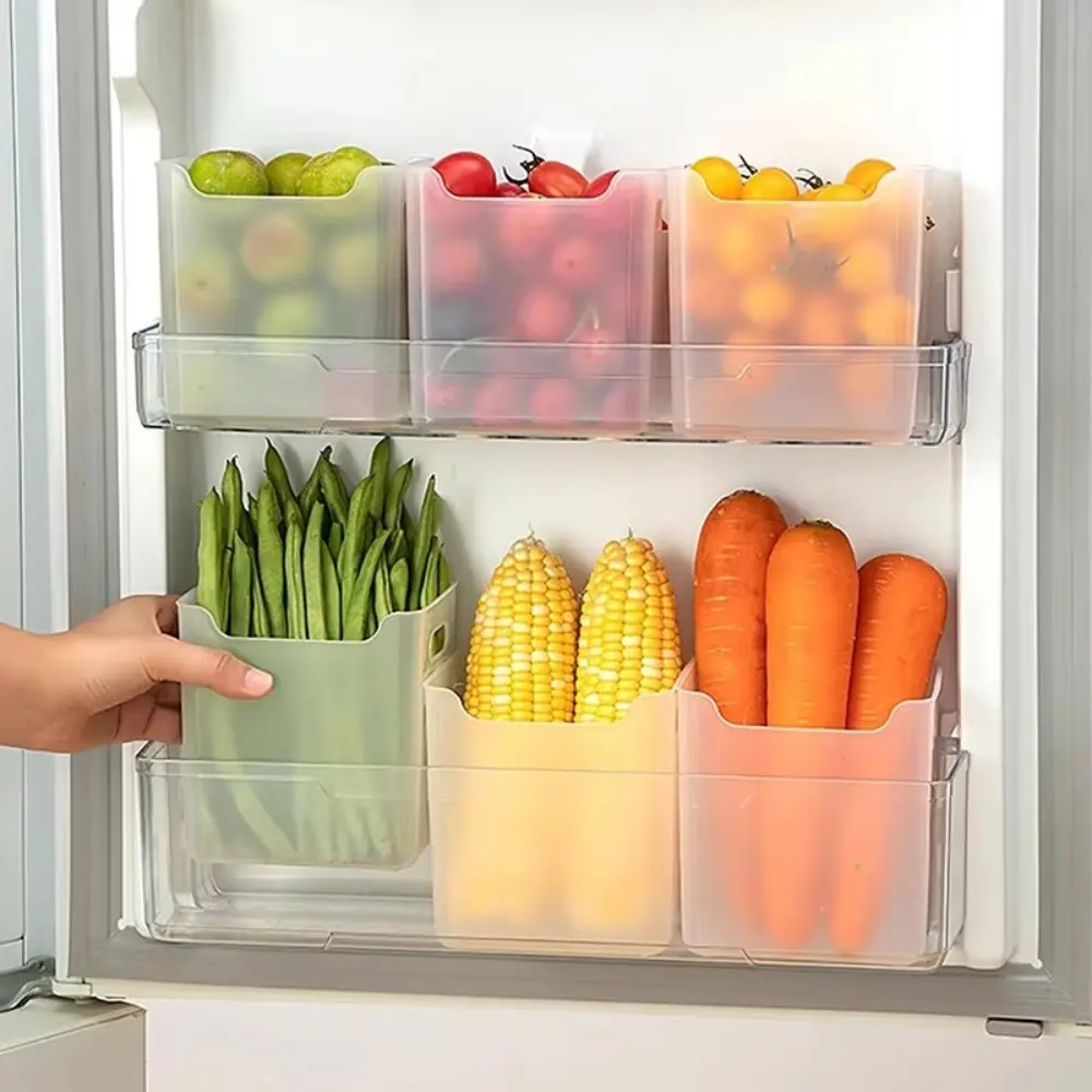 Thicken Stackable Space-saving Food Storage Box Refrigerator Storage Box Large Capacity Multifunctional Fridge Organizer Rack