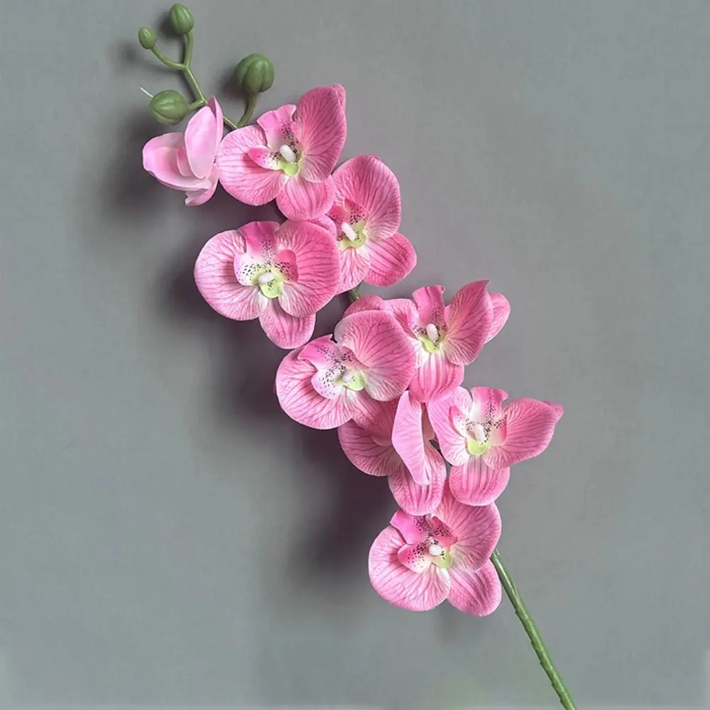 9-Heads Fake 3D Phalaenopsis Simulation Flower Real Touch Plants 69cm Artificial  Orchid Wedding Home Decoration