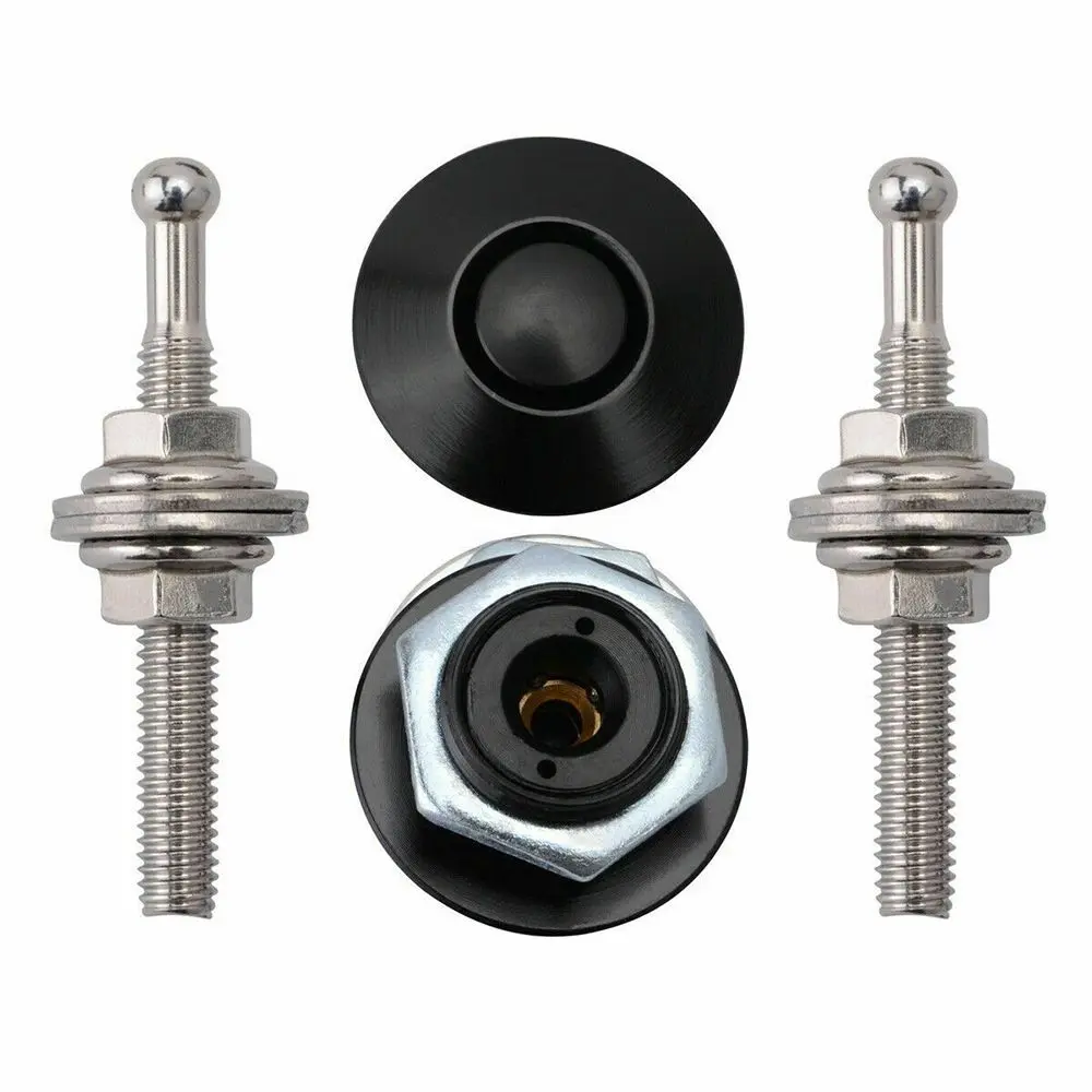 1pc Aluminum Push Button Billet Quick Release Racing Car Front Bumper Hood Pin Engine Bonnet Lock Latch Clip Body Kit
