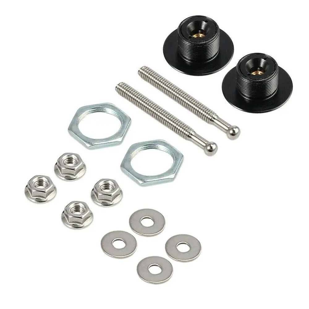 1pc Aluminum Push Button Billet Quick Release Racing Car Front Bumper Hood Pin Engine Bonnet Lock Latch Clip Body Kit