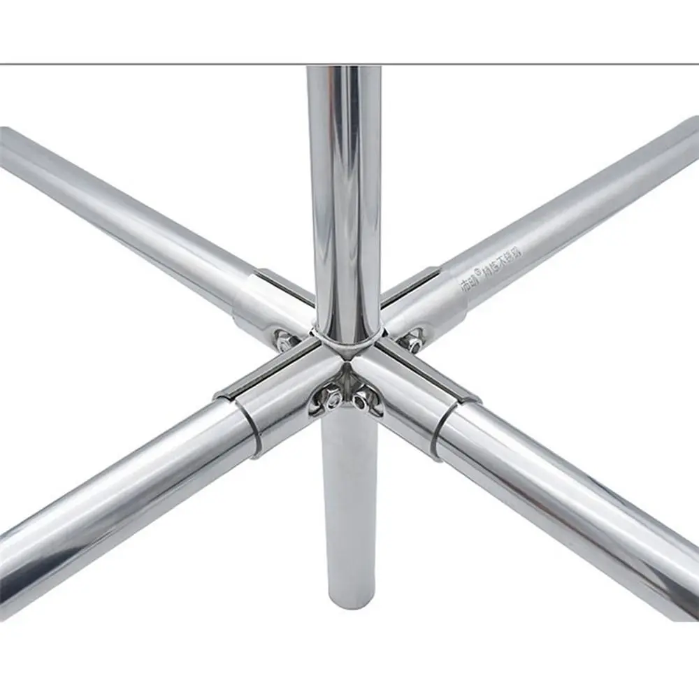25mm Stainless Steel Tube Connector Clothes Display Rack Rod Support Holder Pipe Joint Fixed Clamp