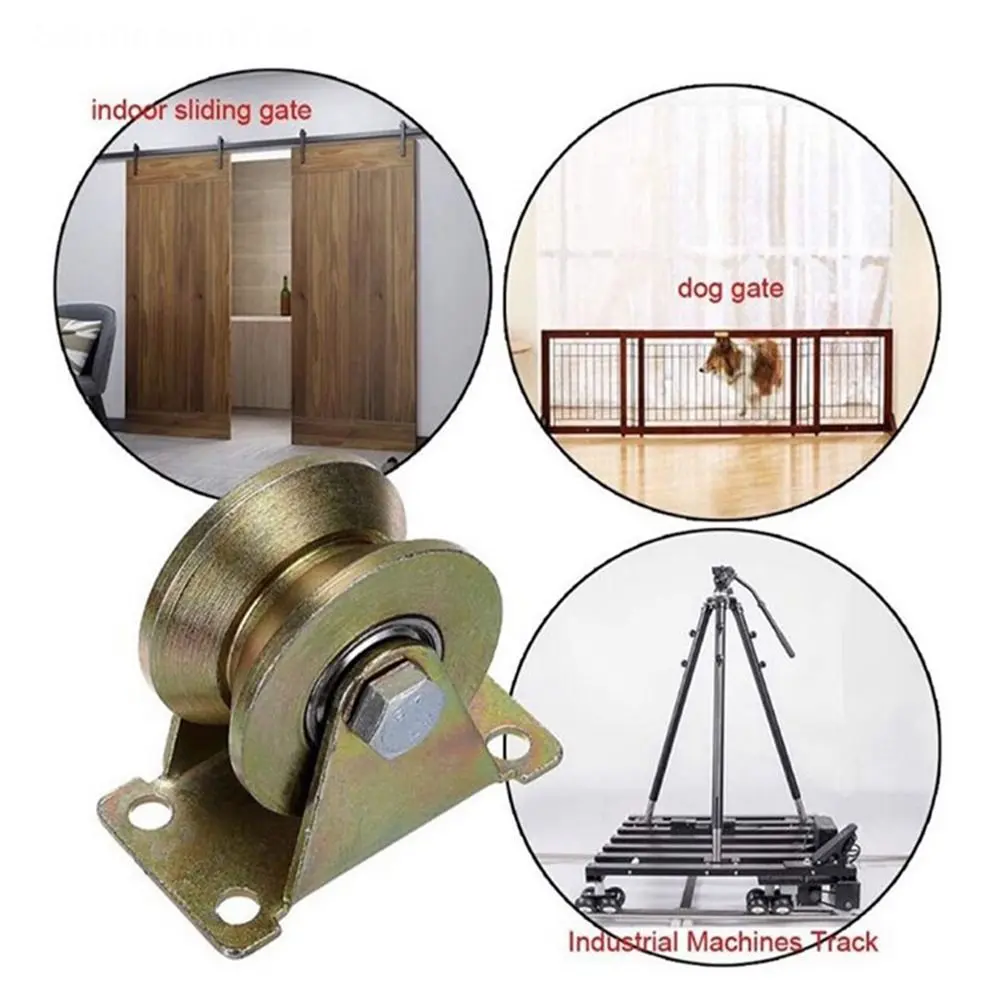 Pulley Thickened Plating Color Track Wheel Sliding Door Bearing Rollers Rigid Caster for Inverted Track Rolling Gate Machines