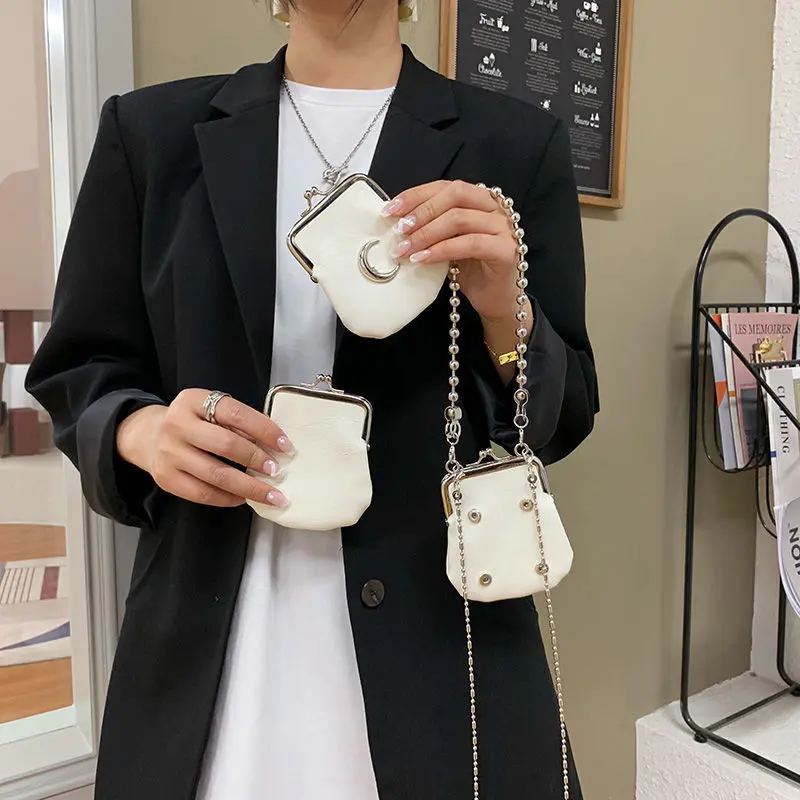 Fashion Chain Women Messenger Bags Girls Female Coin Purse Crossbody Bag Handbags PU Leather Ladies Small Clip Shoulder Bag