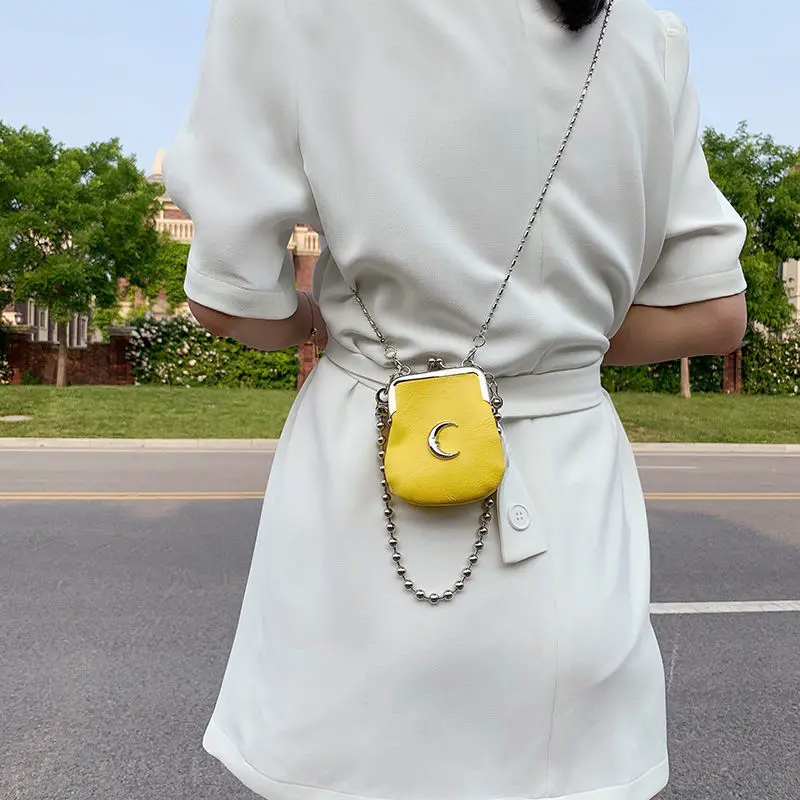 Fashion Chain Women Messenger Bags Girls Female Coin Purse Crossbody Bag Handbags PU Leather Ladies Small Clip Shoulder Bag