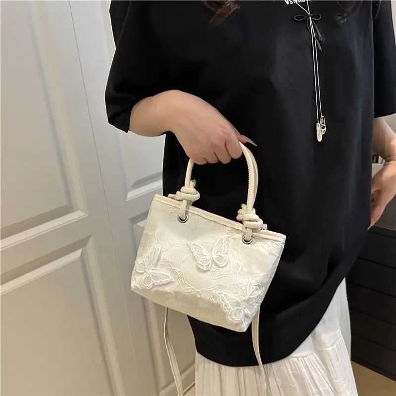 Fashion Butterfly Shoulder Bucket Bags for Women Elegant Ladies Handbags Small Tote Causal Versatile Female Phone Messenger Bag
