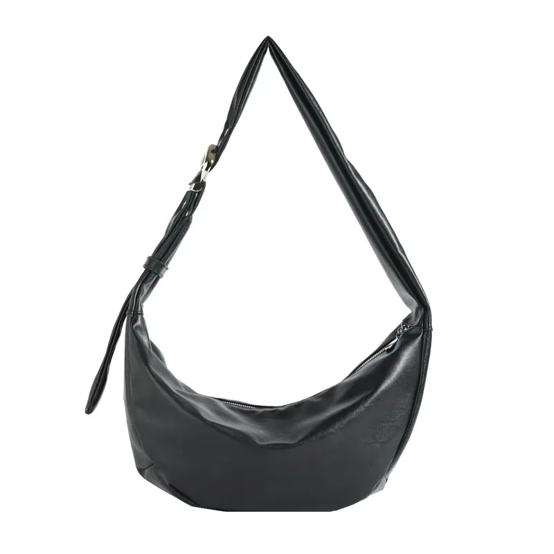Casual Soft Pu Leather Women's Crossbody Bags Fashion Ladies Hobos Shoulder Bag Solid Color Portable Female Underarm Handbags