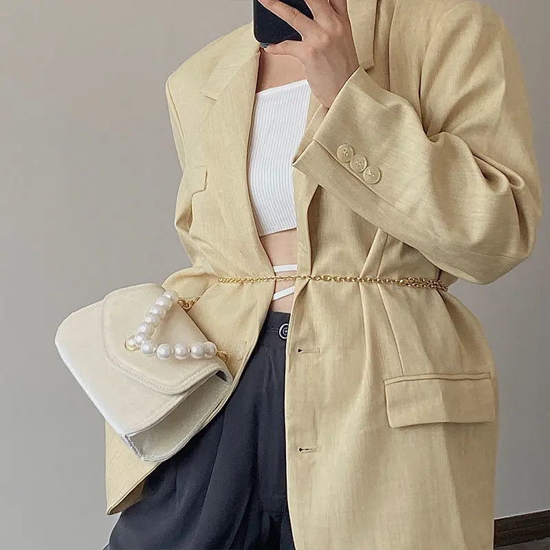 Retro Pearl Chain Ladies Small Handbags Vintage Square Shoulder Bag for Women Evening Clutch Purse Fashion Female Crossbody Bags