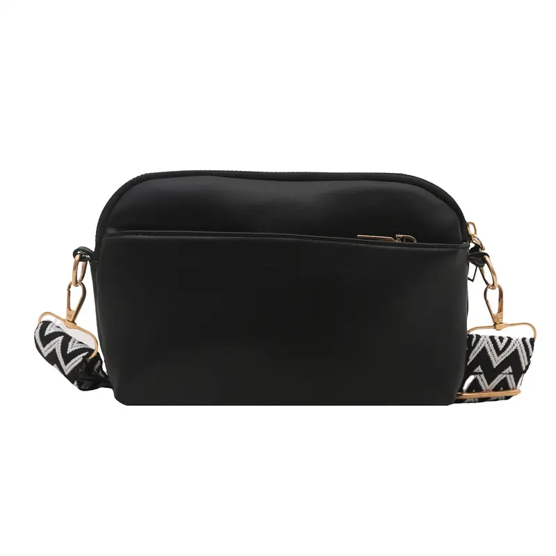 Casual Solid Color Women Square Shoulder Bags Simple Commuter Ladies Soft Pu Messenger Bag Double-layer Female Handbags Purse