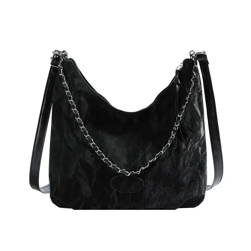 Fashion Chain Women's Shoulder Bag Solid Color Pu Leather Ladies Crossbody Bags Large Capacity Female Tote Purse Handbags