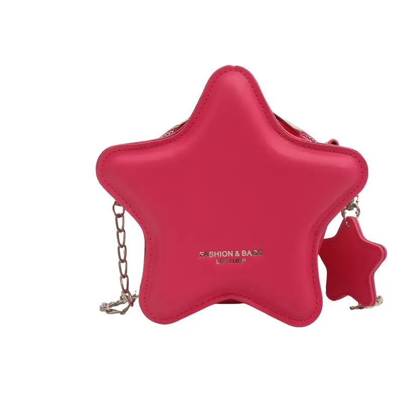 Fashion Star Shoulder Bags for Women Pu Leather Female Chain Crossbody Bag Lovely Mini Ladies Handbags Simple Letter Purse