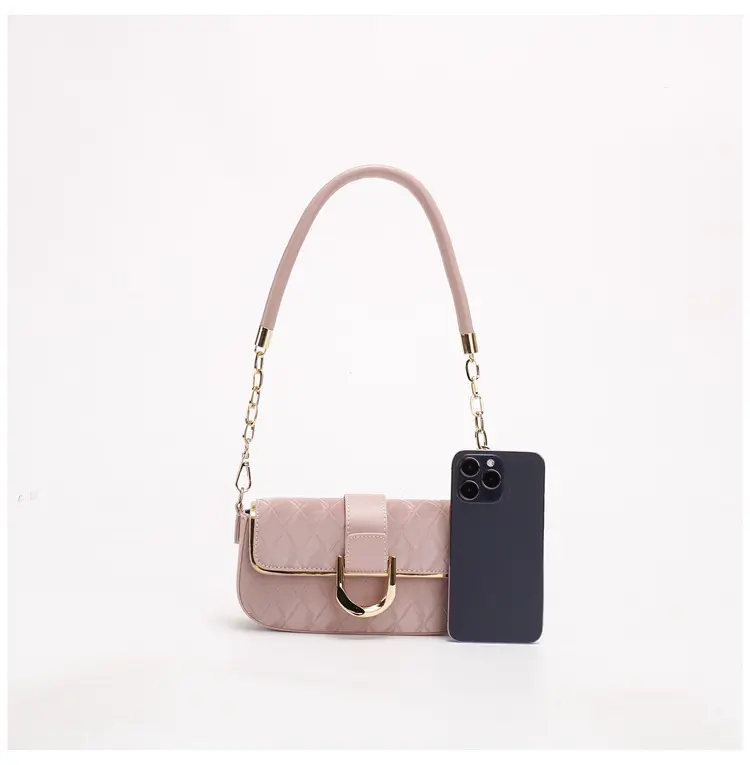 Sweet Pu Leather Women's Shoulder Bag Fashion Design Chain Ladies Underarm Bags Simple Square Female Handbags Crossbody Bag