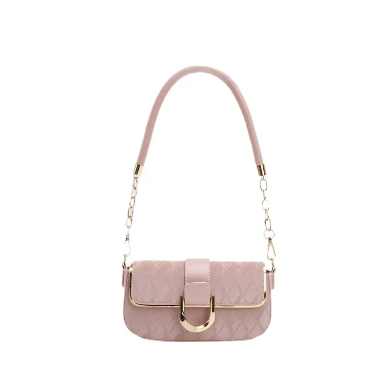 Sweet Pu Leather Women's Shoulder Bag Fashion Design Chain Ladies Underarm Bags Simple Square Female Handbags Crossbody Bag