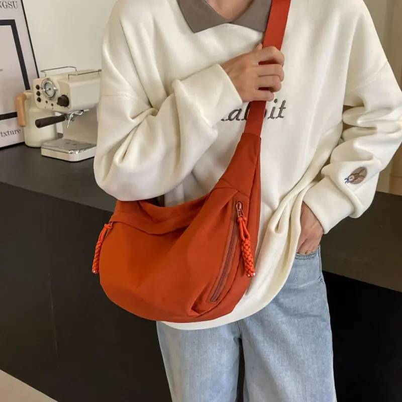 Simple Women's Nylon Shoulder Bag Large Capacity Hobos Messenger Bags for Girls School Fashion Crossbody Female Casual Handbags