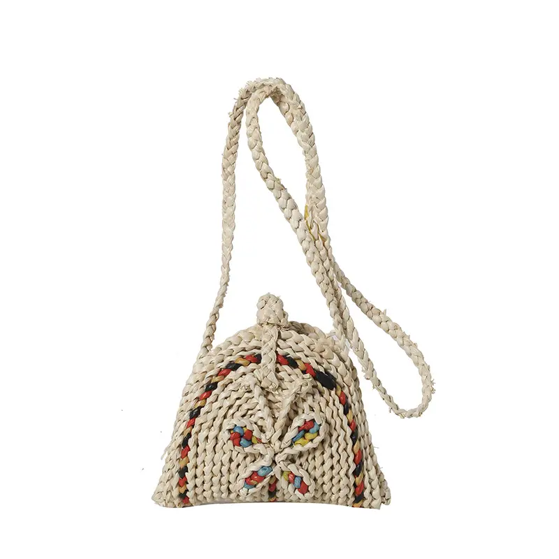 Fashion Colorful Straw Design Women's Shoulder Bags Casual Lightweight Ladies Crossbody Shell Bag Portable Female Phone Handbags