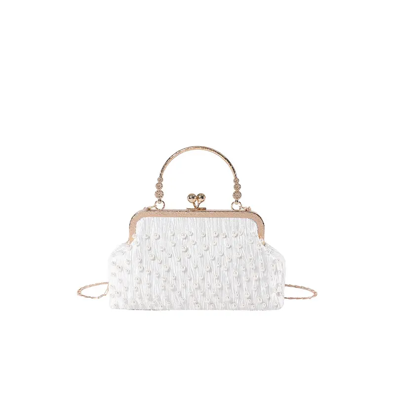Fashion Pearl Design Women Shoulder Bags Elegant Ladies Chain Crossbody Evening Bag Clutch Casual Simple Female Handbags Purse