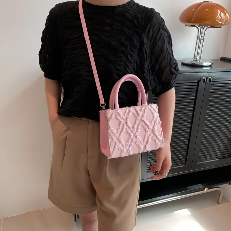 Vintage Canvas Tassel Women's Shoulder Bags Fashion Design Ladies Small Square Crossbody Bag Casual Female Clutch Handbags Purse