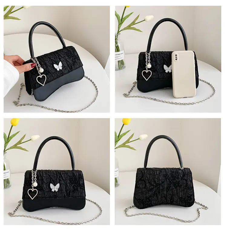 Vintage Butterfly Women Shoulder Crossbody Bag Love Chain Ladies Small Clutch Purse Handbags Fashion Flap Female Messenger Bags
