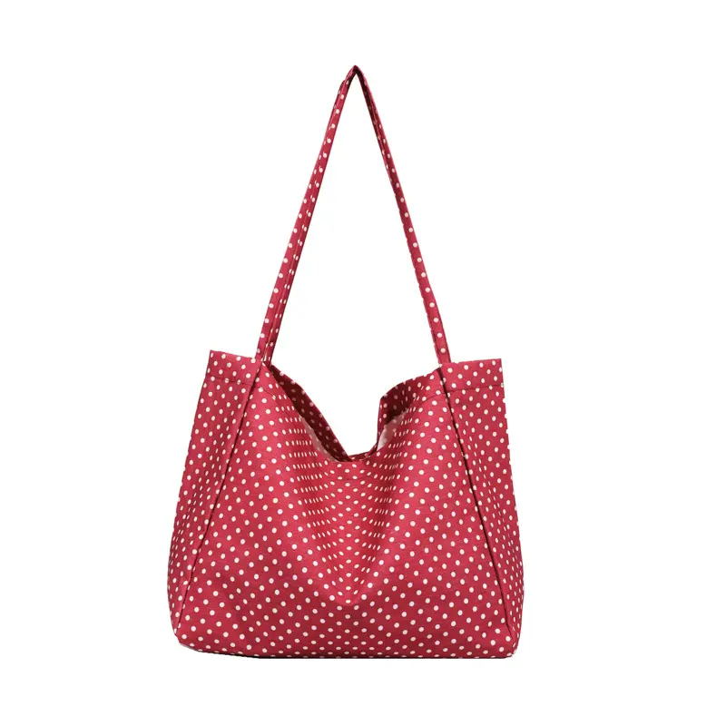 Large Capacity Fashion Dot Women Shoulder Bags Casual Versatile Ladies Underarm Bag Tote Commuter Girls Class Shopping Handbags