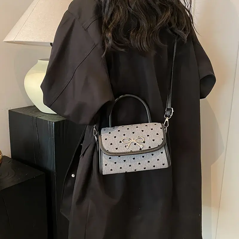 Fashion Bowknot Women's Top-handle Bags Small Square Pu Ladies Shoulder Crossbody Bag Autumn New Female Handbags Clutch Purse