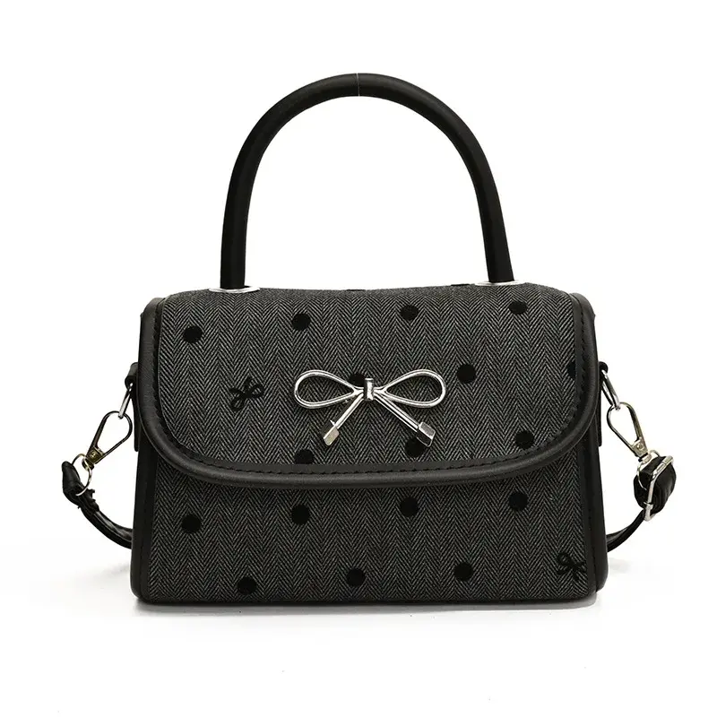 Fashion Bowknot Women's Top-handle Bags Small Square Pu Ladies Shoulder Crossbody Bag Autumn New Female Handbags Clutch Purse