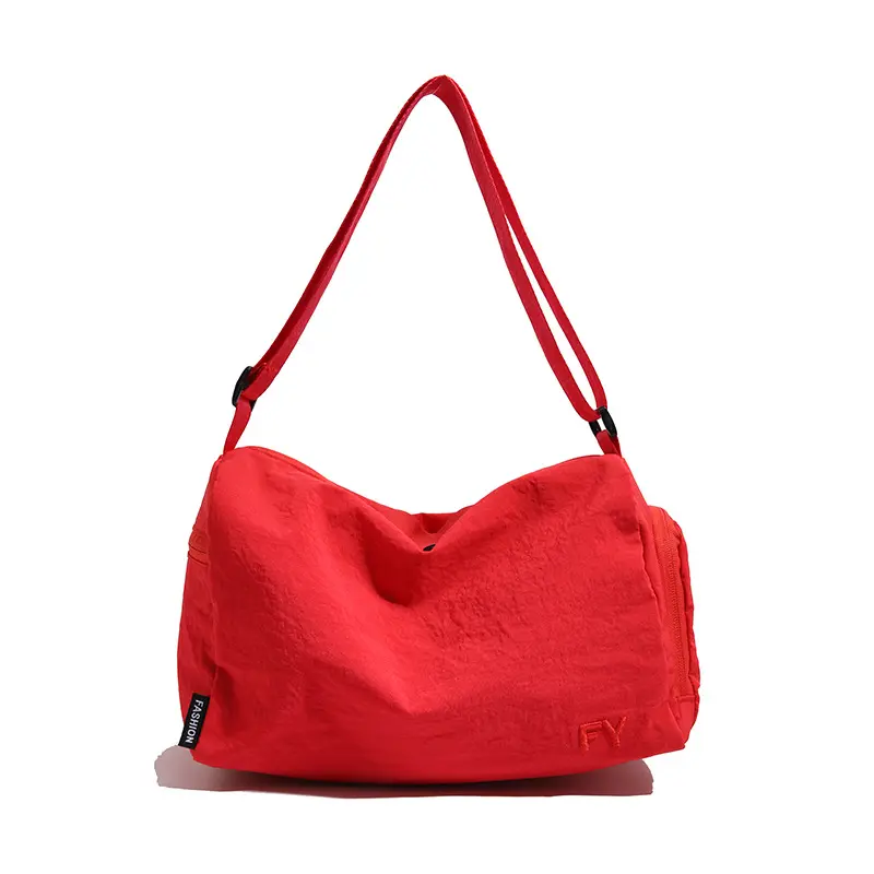 Casual Large Capacity Women Nylon Shoulder Bags Solid Color Ladies Messenger Handbags Simple Travel Sports Female Tote Bag