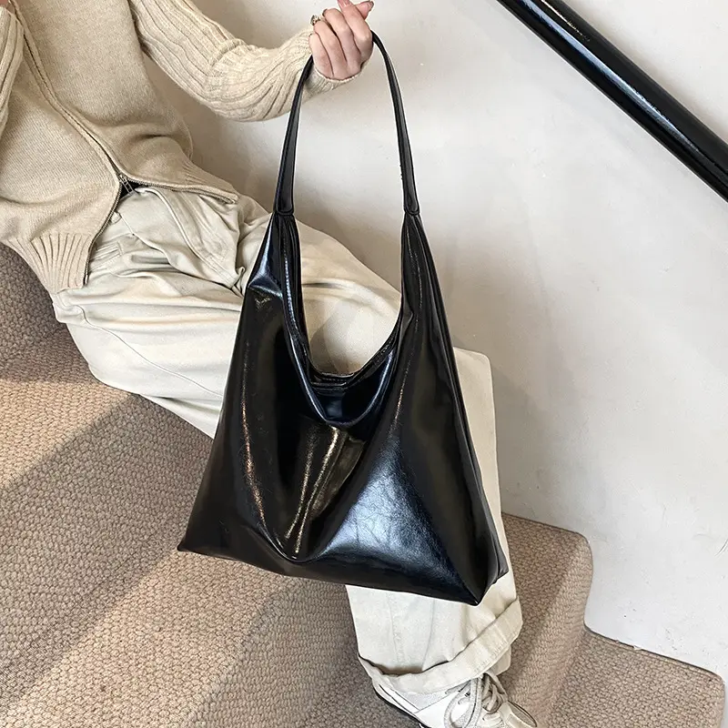 Vintage Pu Leather Women's Shoulder Bags Large Capacity Tote Bag Ladies Fashion Commuter Underarm Female Shoppping Handbags
