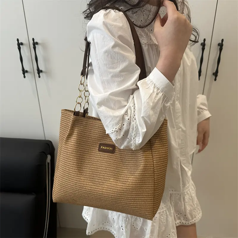 Casual Large Capacity Shoulder Bags for Women Commuter Simple Ladies Underarm Tote Bag Versatile Solid Color Female Handbags