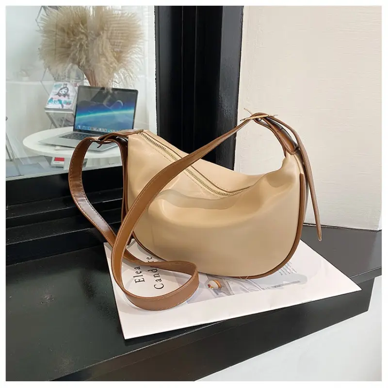 Fashion Soft PU Leather Women's Crossbody Bags Simple Portable Ladies Shoulder Bag Handbags Commuter Female Hobos Underarm Bag