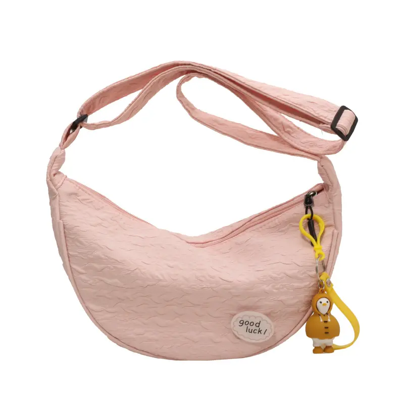 Casual Pleated Women's Hobos Crossbody Bags Candy Color Ladies Travel Shoulder Bag Commuter Portable Female Handbags Purse