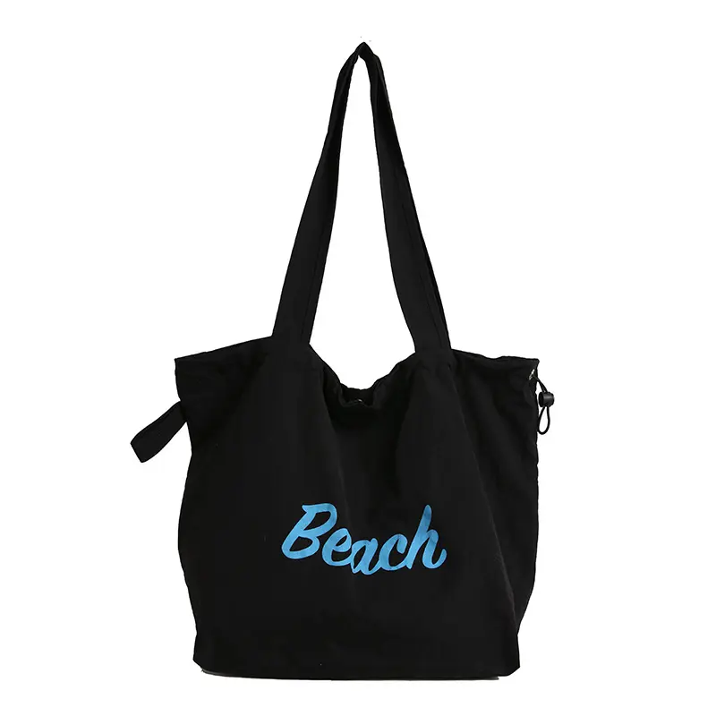 Fashion Letter Shoulder Bags for Women Simple Commuter Student Girls Armpit Tote High Capacity Drawstring Design Female Handbags