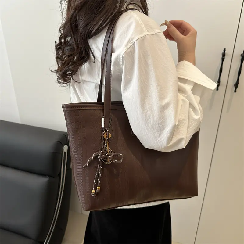 Casual Shoulder Bags for Women College Style Class Commuter Ladies Tote Bag Large Capacity Female Travel Handbags PU Purse