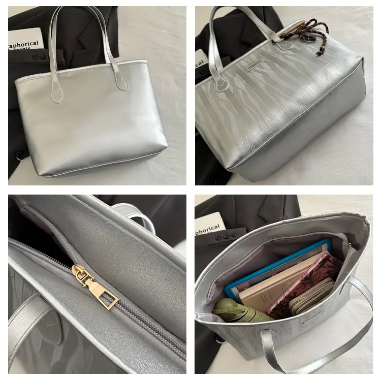 Casual Shoulder Bags for Women College Style Class Commuter Ladies Tote Bag Large Capacity Female Travel Handbags PU Purse