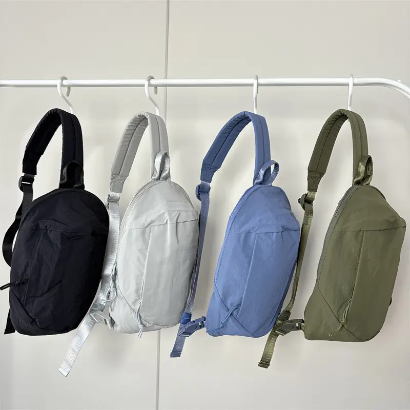 Simple Travel Women Nylon Shoulder Bags Solid Color Outdoor Sports Ladies Chest Handbags Casual Commuter Female Crossbody Bag