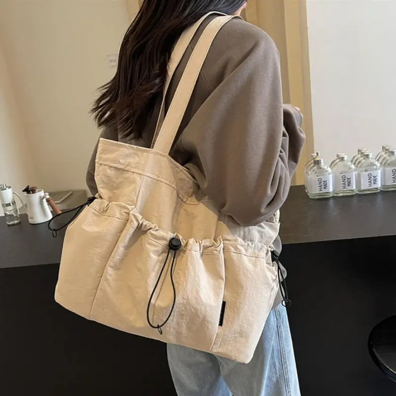 Large Capacity Commuter Ladies Book Tote Waterproof Nylon Female Handbags Fashion Casual Multi-pocket Women's Shoulder Bags