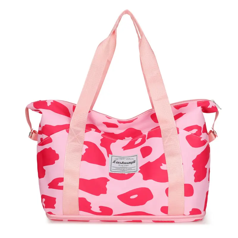 Large Capacity Portable Travel Ladies Shoulder Bag Leopard Prints Female Waterproof Oxford Cloth Handbags Girls Tote Fitness Bag
