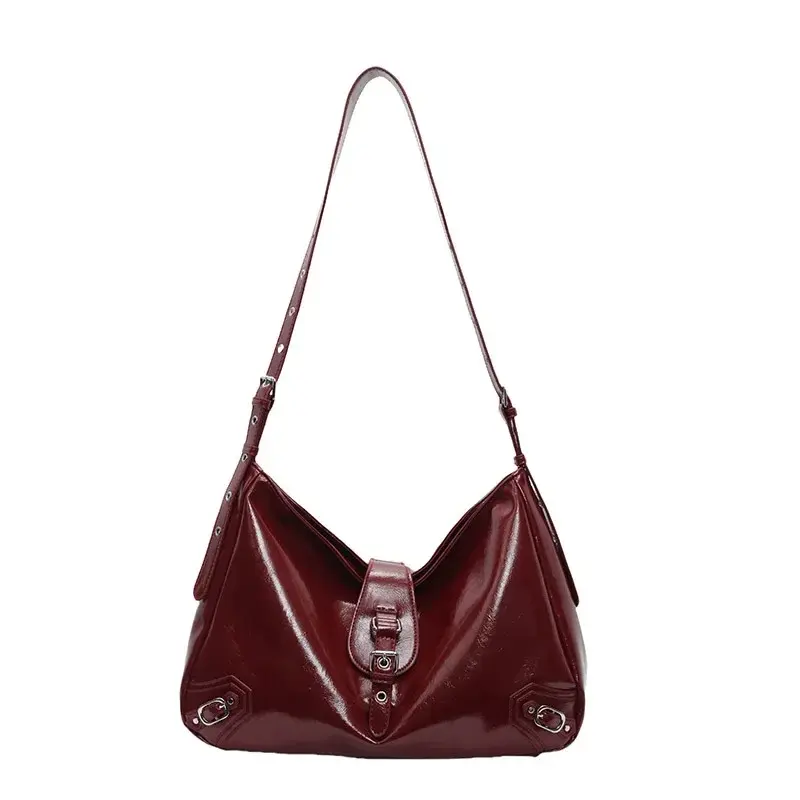 Fashion Design Women's Shoulder Crossbody Bag Large Capacity Pu Leather Ladies Tote Bags Vintage Luxury Female Rivets Handbags