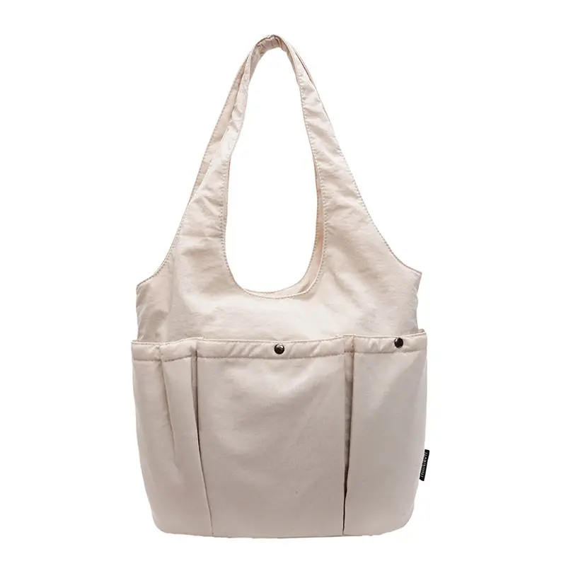 Pleated Multi-pocket Women's Shoulder Bags Commuter Simple Solid Color Ladies Underarm Bag Large Capacity Female Handbags Tote