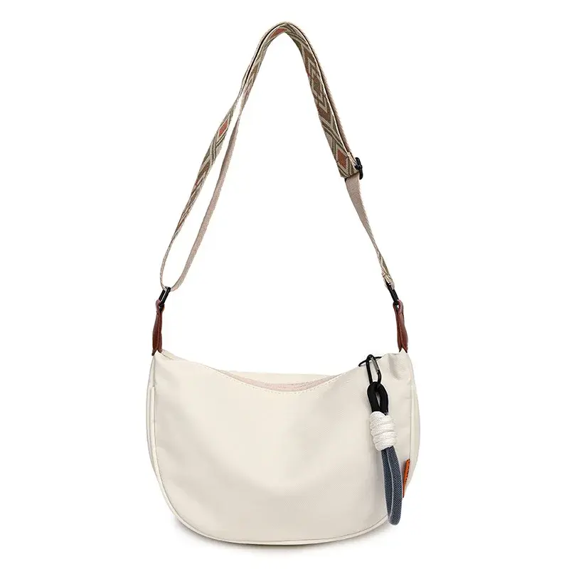 Solid Color Nylon Shoulder Bags for Women Fashion Hobos Crossbody Bag Ladies Casual Large Capacity Female Handbags Tote Purse